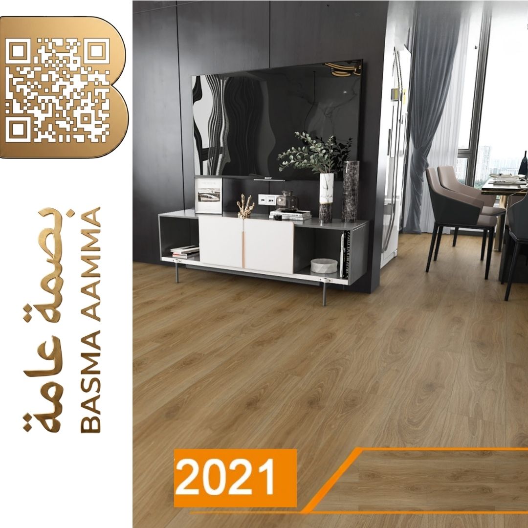 SPS باركيه اللون: بني كراميل متوسط / بلوط طبيعي دافئ (Warm Caramel / Natural Oak)