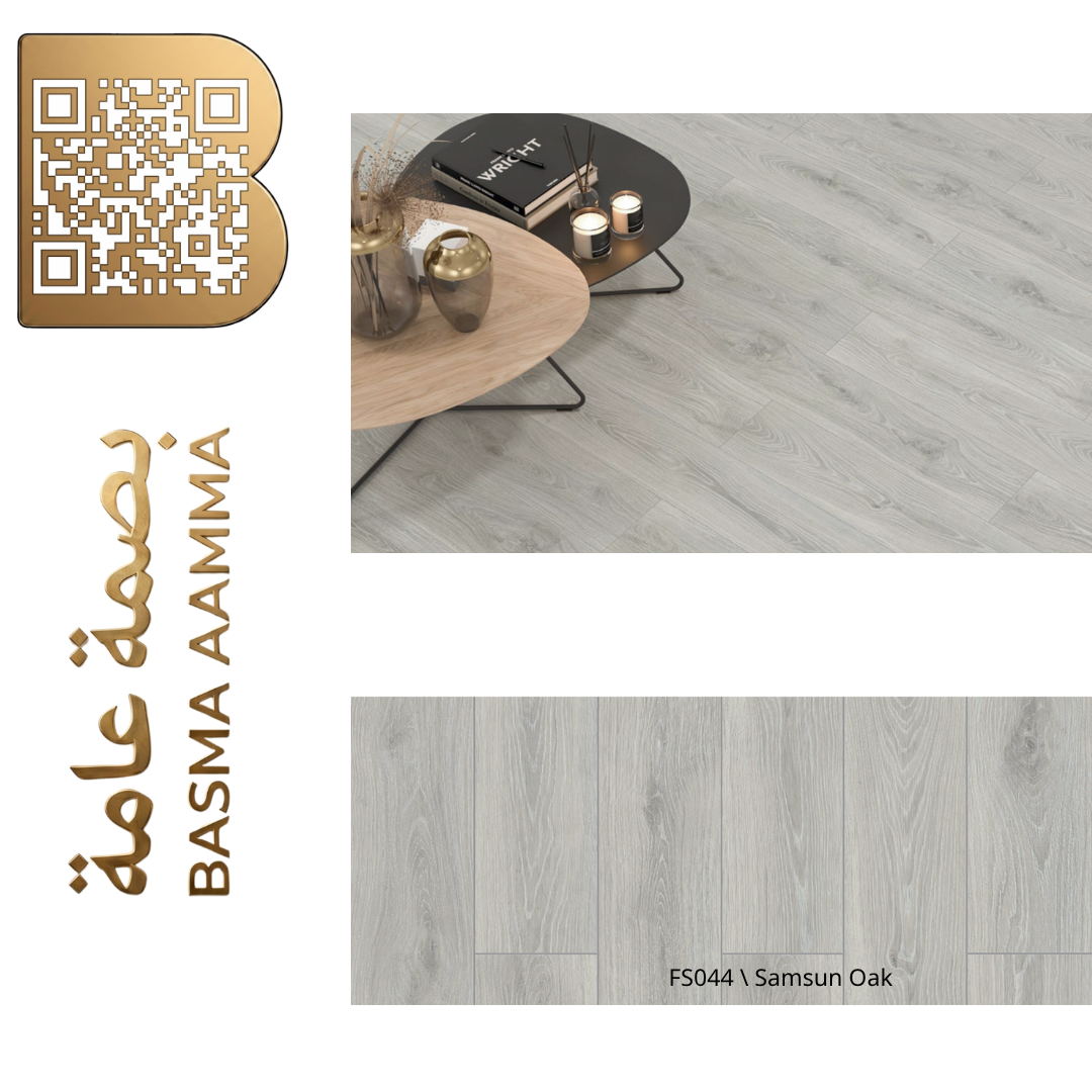 SPS باركيه اللون: رمادي فضي فاتح (Silver Gray) بظلال باردة وحيادية.