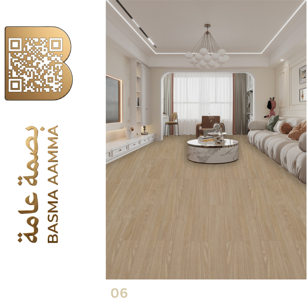 باركيه hdf اللون البيج الخشبي الفاتح (Light Beige Wood)