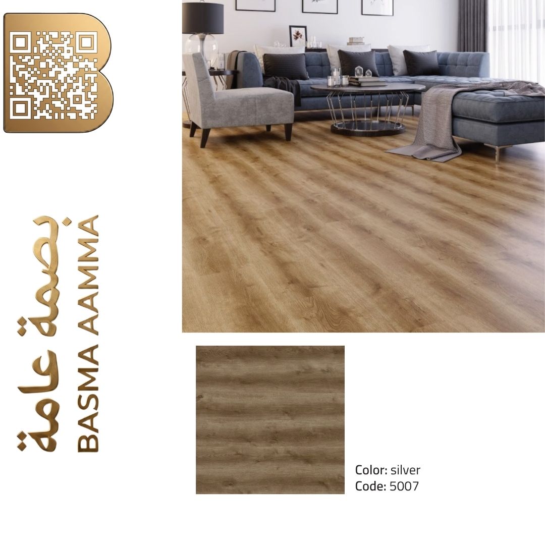 SPS باركيه اللون : بني كراميل دافئ / بلوط ريفي متوسط (Warm Caramel Brown / Medium Rustic Oak)